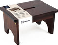 Wooden Step Stool for Adults, Small Acacia Wood Stepping Stool, Non-Slip 1-Step Bedside Stool for Bed & Bathroom, 600 lbs, Portable - 9 Inch