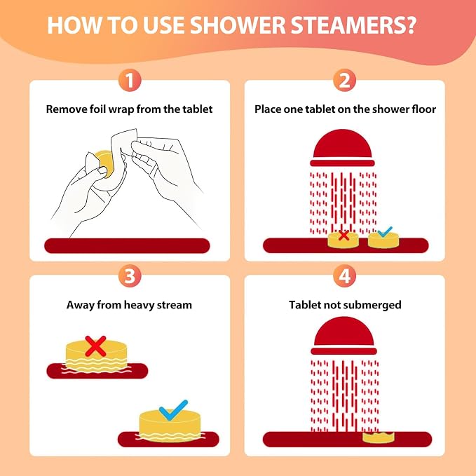 Shower Steamers Aromatherapy with Essential Oils - 12 Pack Birthday Gifts for Women, Mothers Day Gifts for Mom Wife Grandma from Daughter Son, Home Spa Self Care Gifts for Women Who Have Everything