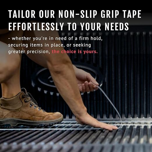 CatTongue Grips Non-Abrasive Grip Tape Roll - 4” Wide Heavy-Duty, Waterproof Anti-Slip Tape for Commercial & Industrial Use - Ramps, Stairs, Walkways - Indoor & Outdoor Non-Skid Solution (Black, 30ft)
