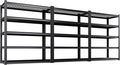 Set of 3 Garage Shelving-3000 lbs 5 Tier Storage Shelves, Adjustable Heavy Duty Metal Shelving Unit and Storage Large Wire Rack, Utility Steel Shelf for Warehouse Industrial-78 x46 x20, Black