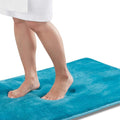Memory Foam Bath Mat Non Slip Absorbent Super Cozy Velvet Bathroom Rug Carpet (72 inches X 24 inches, Caribbean Sea)
