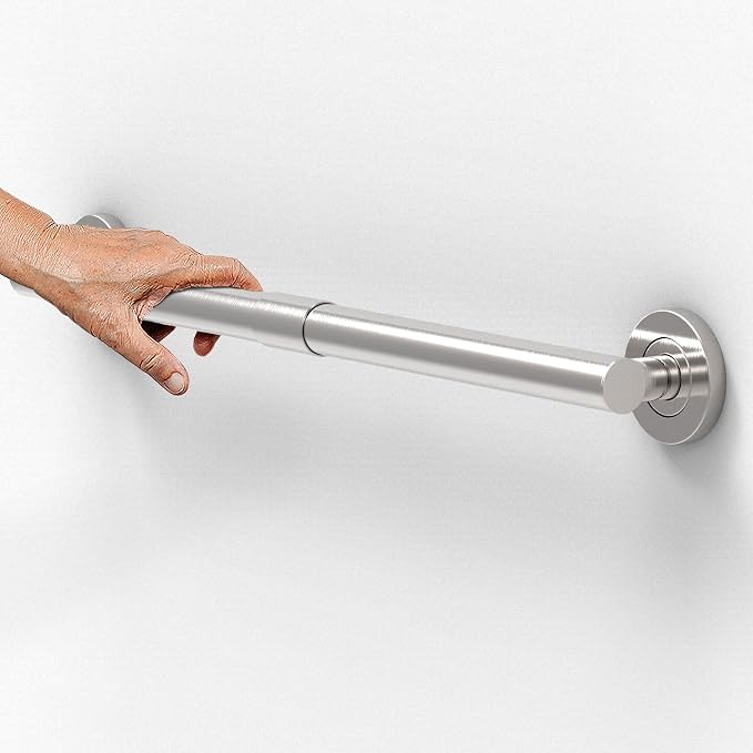 ADA Compliant Grab Bar,500lbs Weight Support for Bath Safety (24 inch, Brushed Nickel)