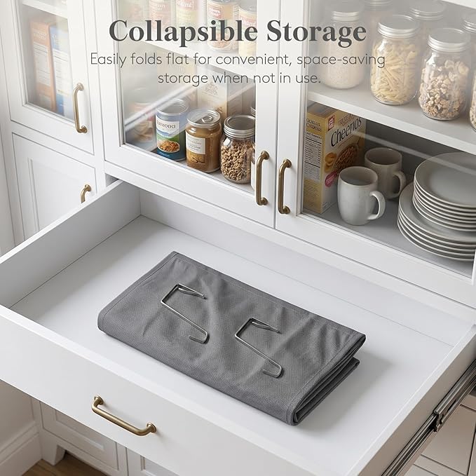 Lifewit 1 Pack Over the Door Organizer, 5 Section Clear Window Hanging Storage with 4 Side Pockets, Sturdy Anti Tilt 40 lbs Load Behind Door for Closet, Bedroom, Bathroom, Nursery, Dorm, Dark Gray
