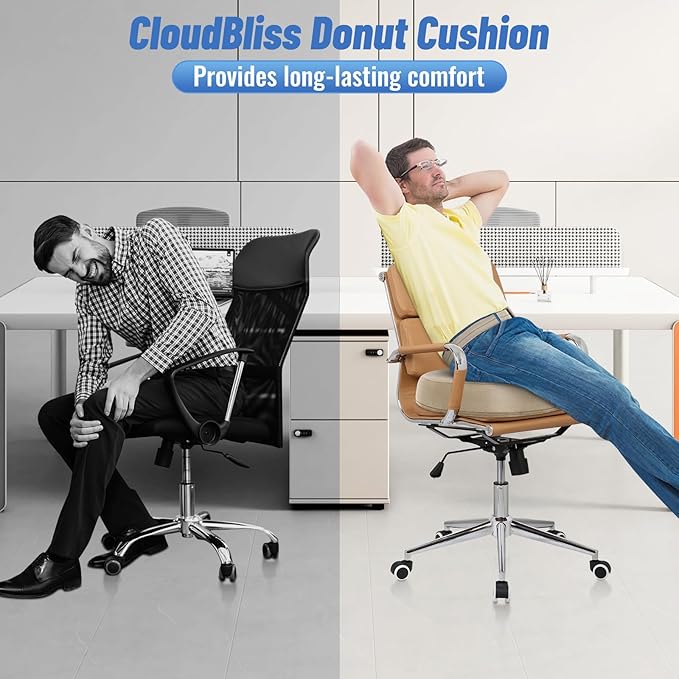 CloudBliss Donut Pillow Stadium Seat Cushion for Tailbone Pain Relief and Hemorrhoids, Memory Foam Seat Chair Cushion, Portable Seat Cushions for Bleachers, Car, Home & Office