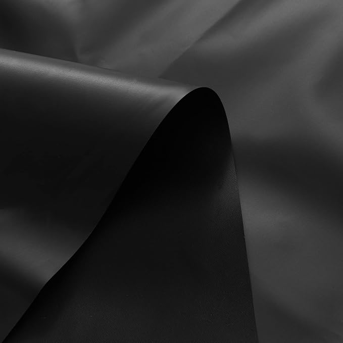 Barossa Design Black Stall Shower Curtain Liner 36" W x 72" H - Waterproof PEVA Plastic Shower Liner for Small Bathroom Stall, Lightweight Bath Curtain with 3 Magnets & Metal Grommets - Black