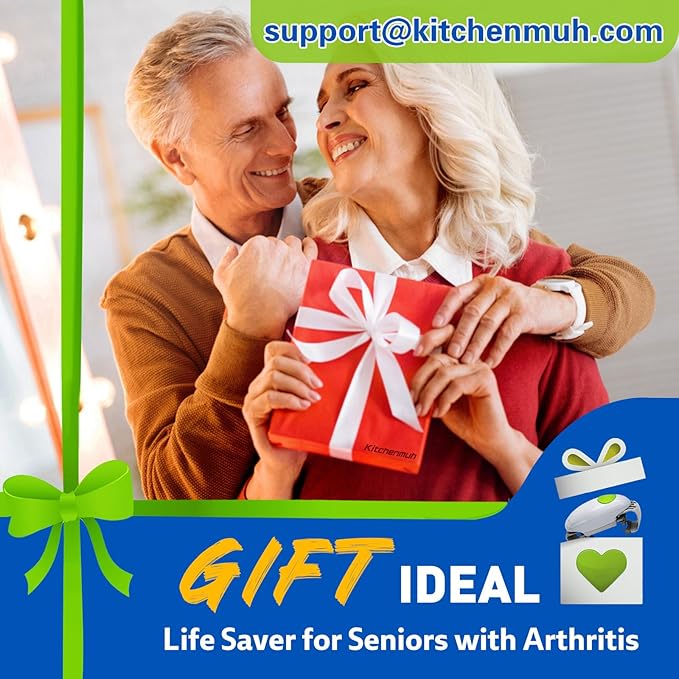 Higher Torque Electric Jar Opener for Seniors with Arthritis Fit Almost Jars Size, Strong Tough Automatic Jar Opener for Weak Hands, Hands Free Battery Operated Bottle Opener for Arthritic Hands White