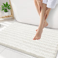 Smiry Bathroom Rugs Mat 34x21, Extra Soft Absorbent Chenille Bath Rugs, Non Slip Rubber Backing Machine Washable Quick Dry Bath Mats for Bathroom Floor, Tub, Shower, Home Decor Accessories, Ivory