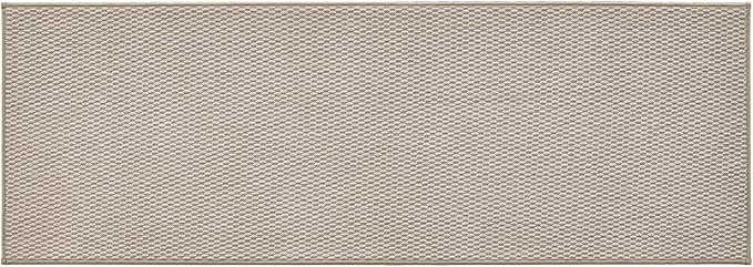 TYUU Bathroom Runner Rugs, Long Bath Mat Runner Washable Thin Quick Dry Low Pile Bathroom Runner Rugs Non Slip, Beige 24"x70"