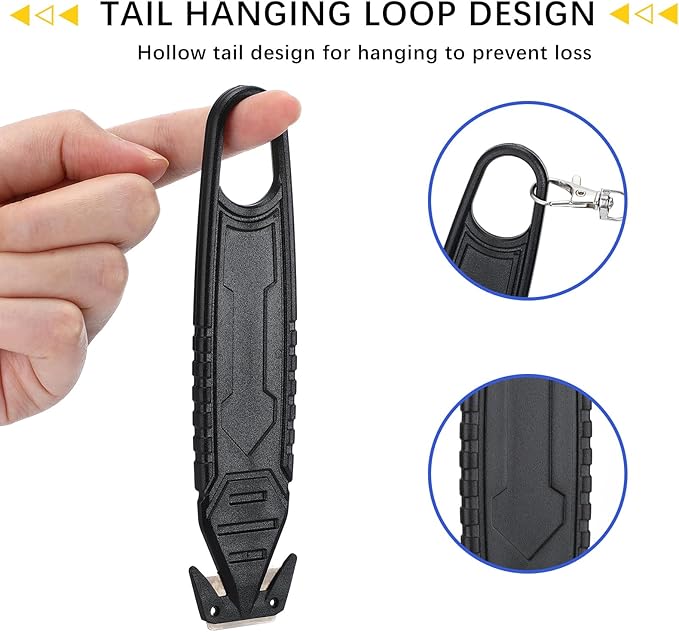 Therwen Safety Box Cutter Knife of Stainless Steel Concealed Blade Package Opener with Tape Splitter for Carton Cardboard Wrap Letter Work Bag Straps Film Utility Tool(Colorful,36 Pcs)