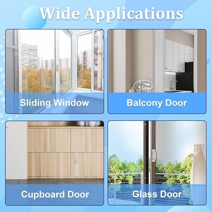 2 Pack Adhesive Cabinet Handles, Stick on Handles for Cabinets, No Drill Peel and Stick for Kitchen Cabinet Closet Glass Sliding Shower Door Handle (Silver)