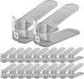 CiBiZi Adjustable Shoe Slots Organizers Clear Shoe Space Saver Shoe Stacker Shoe Rack Holder Oraganizers for Closet Cabinet Storage Grey 20Pack