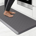Kitchen Mat Cushioned Anti Fatigue for Floor, Non-Slip Waterproof Comfort Rug for Kitchen Sink, Standing Desk & Laundry, 20"x60", Grey