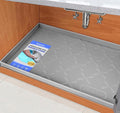 SIKADEER 28" x 22" Under Sink Mat Waterproof, Silicone Mat Kitchen Drawer Shelf and Cabinet Liner, Sink Protector for Kitchen Organizers and Storage, Boot Tray Pet Food Mats