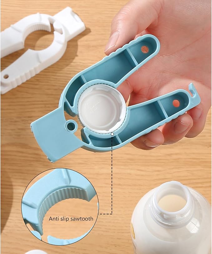 Pack of 5 Bottle Caps Openers 3In1 Multipurpose Water Bottles and Can Opener for Senior and Arthritics Hands
