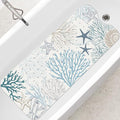 SHUCHING Starfish Coral Bath Mat for Tub Non Slip-40 X 16Inch, Bathtub Mat Anti Slip, Long Shower Mat for Bathroom Mold Free, Machine Washable
