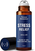 Stress Relief Essential Oil Roll-On 10 ml - Natural Stress Relief Blend with Lavender, Geranium & Frankincense Oils - Prediluted Roller for Calming Aromatherapy - Nexon Botanics