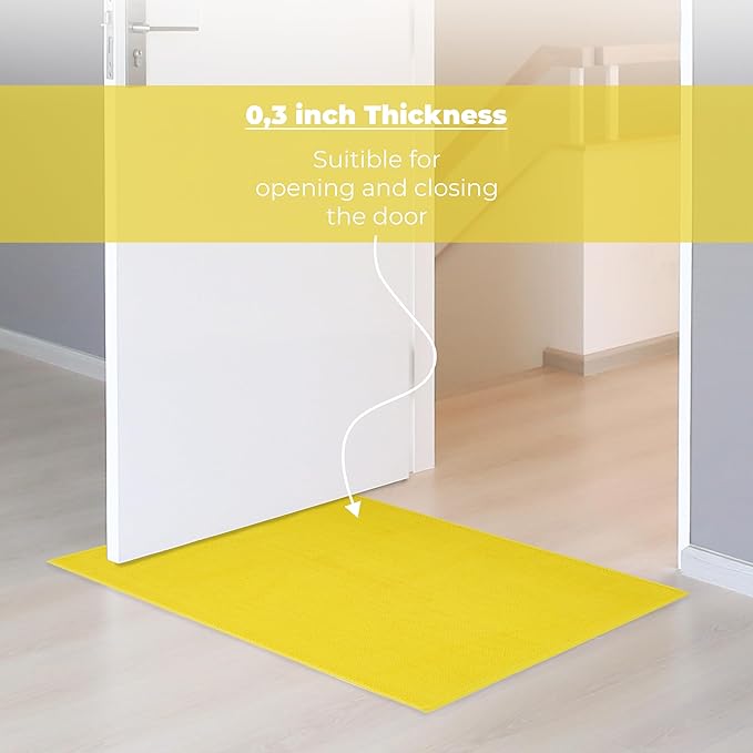 Cotton Paradise 100% Cotton Turkish Bathmat Rug, Soft Absorbent Quick Dry Non Slip, 20x34 Bathmat Rug, Yellow