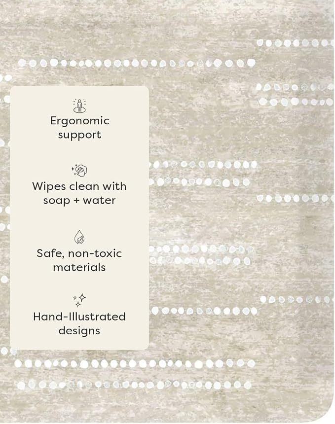 House of Noa Nama Standing Mat – Anti-Fatigue Kitchen Mats for Floor, Cushioned & Non-Slip Kitchen Comfort Mat for Standing, Thick Foam Anti-Fatigue Mat for Kitchen & Workspaces, Aspen Reed 22" x 54"