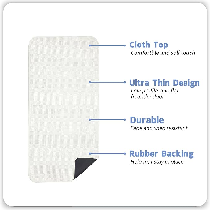 Bosap Bath Mat,Ultra Thin Bathroom Runner Rugs,Large Bath Mats for Bathroom,Quick Dry,Non-Slip,Machine Washable,Low Pile,Bath Rug,Shower Outside,Sink,Home Decor Accessories.Cream,3'x5'(36x60inch)