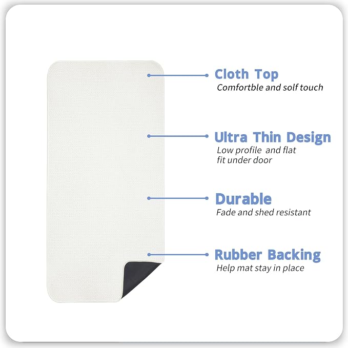 Bosap Bath Mat,Ultra Thin Bathroom Runner Rugs,Large Bath Mats for Bathroom,Quick Dry,Non-Slip,Machine Washable,Low Pile,Bath Rug,Shower Outside,Sink,Home Decor Accessories.Cream,2'x5'（24x60inch）