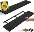 BAYKA Floating Shelves Set of 2, 47.2 inches Long Heavy Duty Wall Mounted Rustic Wood Shelves for Bathroom, Bedroom, Living Room, Kitchen, Office, Hanging Shelf for Books/Storage/Decor, Black
