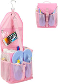 Ethereal Pink Hanging Mesh Shower Caddy Portable for College Dorm Room Essentials, Large Capacity Shower Bag for Guys/Girls, for Beach, Swimming, Gym