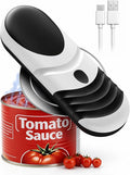 One Touch Electric Can Opener Fits Almost All Can Sizes for Seniors with Arthritis, Rechargeable Smooth Edge Can Opener with Magnetic Cover Catch, Food Safe Kitchen Gadget