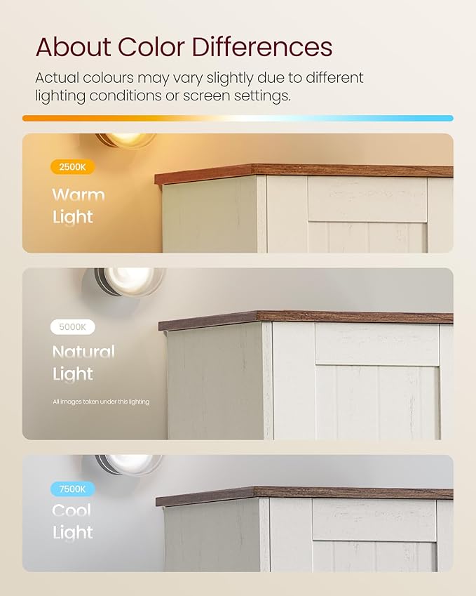 SONGMICS HOME 67-Inch Tall Bathroom Storage Cabinet, Superfast Toolless Assembly, 11.8-Inch Wide Slim Narrow Freestanding Cabinet with Adjustable Shelves, Kitchen Living Room, Rustic White