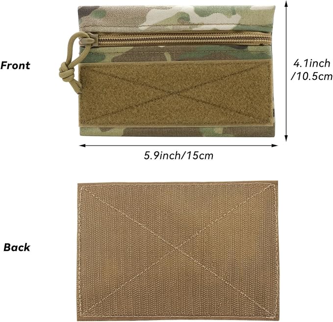 Qavctw Tactical Admin Pouch Bag with Hook and Loop Tool Storage Bag Snack Pouch Candy Bag Hanging Pouches Backpack Accessory Pouch