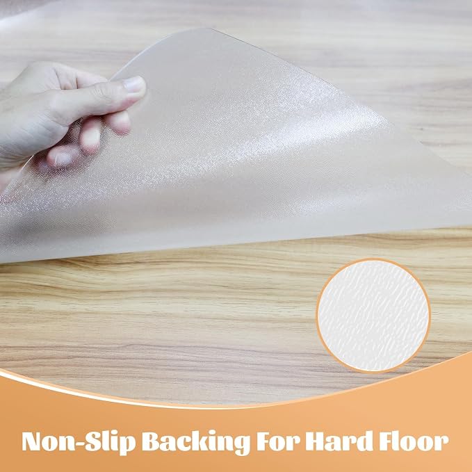 KMAT Office Chair Mat,Easy Glide Hard Wood Tile Floor Mats,Clear Desk Chair Mat for Home Office Rolling Chair,Heavy Duty Floor Protector -46"x60" Rectangular