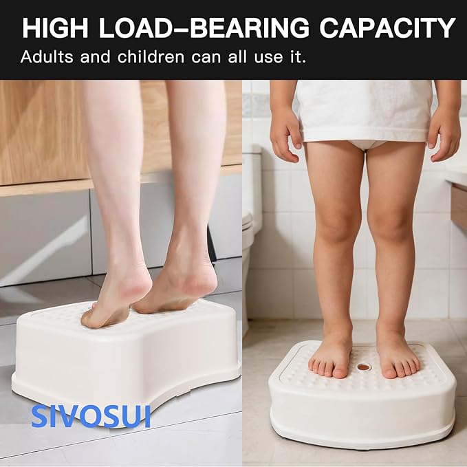 Non-Slip Kids Step Stool–Sturdy Safe Toddler Step Stool for Bathroom Sink,SIVOSUI Potty Training, Kitchen & Bedroom,with Soft Anti-Slip