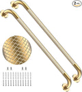 32 Inch Brushed Gold Shower Grab Bar with Anti-Slip Knurled Grip,YuanDe Stainless Steel Bathroom Grab Bars，Shower Handrail Support, Handicap Elderly Balance Assist Handles