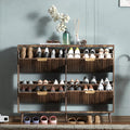 Shoe Cabinet Storage,Modern Freestanding Organizer with 4 Flip Drawers,Narrow Shoe Rack Cabinet for Entryway,Walnut