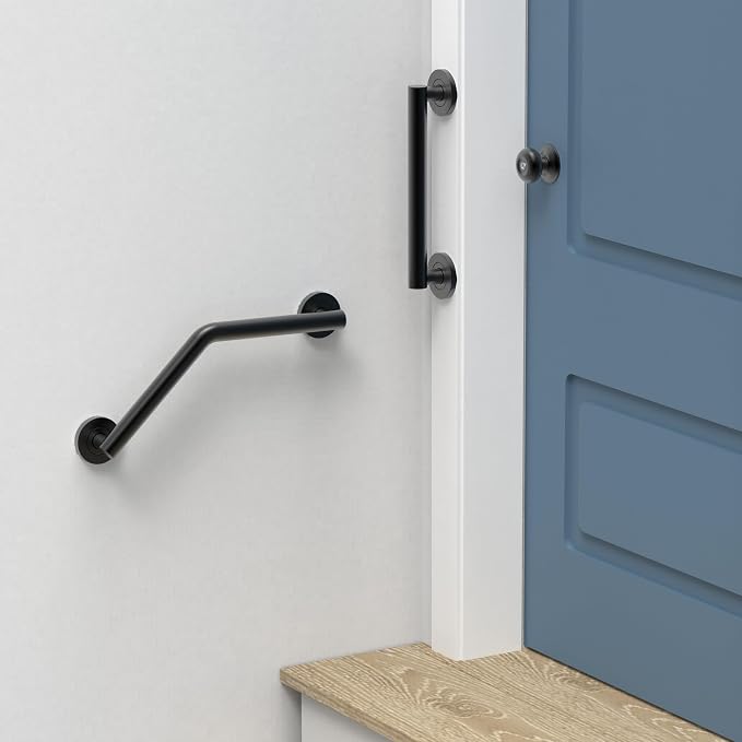 ADA Compliant Grab Bar, 500lbs Weight Support for Bath Safety (12 inch, Brushed Nickel)