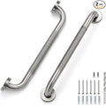 16 Inch Grab Bars for Shower, Stainless Steel Safety Handicap Grab Bars for Bathroom, Anti-Slip Shower Handle, Wall Mounted (2 Pack, Brushed Nickel)