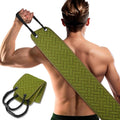 Exfoliating Back Scrubber with Two Handles, 39 Inch Wide Double-Sided Body Scrub Bath Exfoliator, Exfoliating Washcloth for Use in Shower, Back Washer to Deep Clean Your Skin for Men & Women (Green)