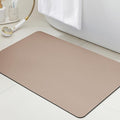 ACCUMTEK Non Slip Bath Mat, Thin Bathroom Rugs Fit Under Door, Quick Dry Bath Mats, Machine Washable Bath Rugs for Bathroom, Bathtub & Kitchen, Bathtub & Kitchen, Taupe/Solid/24 x17