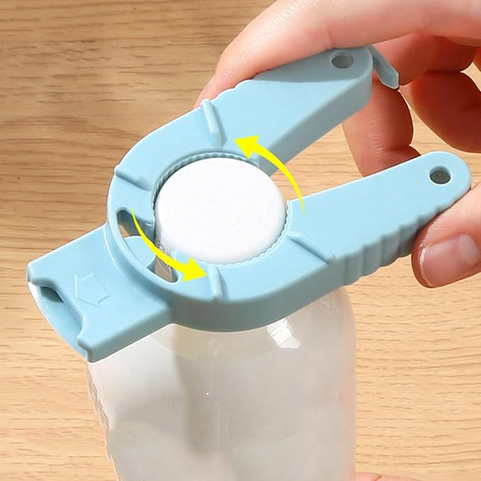 Pack of 5 Bottle Caps Openers 3In1 Multipurpose Water Bottles and Can Opener for Senior and Arthritics Hands