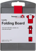 Household Essentials Shirt Folding Board for T-Shirts, Polos & Dress Shirts, Space Saving Laundry Folder with Easy-Glide Handle, Closet & Drawer Organizer, Dark Grey