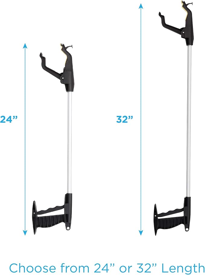 Nova Joy Reacher - Grabber Pickup Tool for Seniors - Lightweight Gripper with Magnetic Tip, Hook, and Rotating Claw - Daily Living Aid for Elderly and Users with Limited Mobility - 32" - One Pack