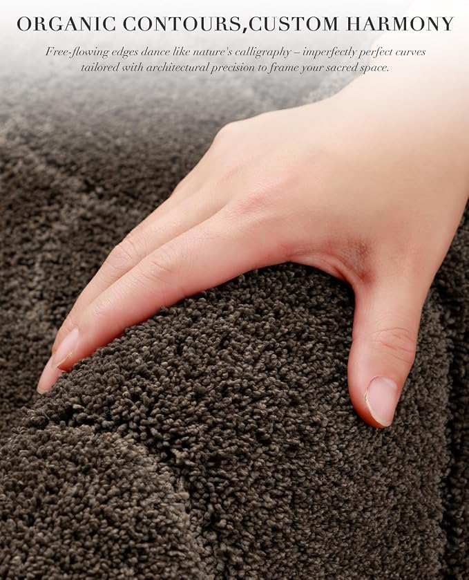 BSICPRO Bathroom Rugs, 32x20 Inches Bath Mats Non Slip, Extra Soft Absorbent Microfiber Shower Bath Rugs Mats Carpet for Bathroom Floor Decor, Machine Washable (Latte)