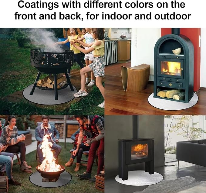 UBeesize 38" Heavy Duty Grill Mat & Fire Blanket, 2000°F Heat Resistant Waterproof Mat for Outdoor Grill, Fire Pit, Deck & Patio Protection, 3-in-1 Reusable, Easy Clean.