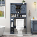 Vabches Over The Toilet Storage Cabinet, Farmhouse Storage Cabinet Over Toilet with Sliding Doors，Home Space-Saving Toilet Rack, for Bathroom, Restroom, Laundry