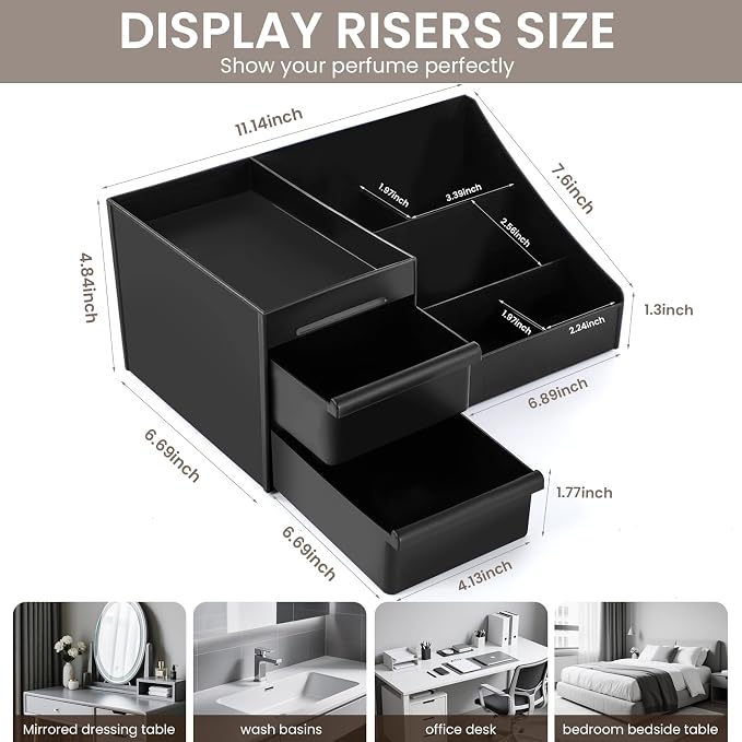 Mens Cologne Organizer, Bathroom Organizer, Perfume Tray, Perfume Stand, Dresser Organizer, Room Decor for Men, Dad Gifts, Gifts for Men，Fathers Day Gift