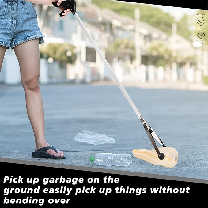 Sabary 10 Pack Suction Cup Reacher Grabber Heavy Trash Picker Grabber Tool, Long Handy Aids Nonslip Claw Reach Tool for Elderly Pick up Stick Arm Extension Litter Picker(Black,43 Inch)