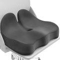 CushZone Seat Cushion, Memory Foam Office Chair Seat Cushion for Office Chairs/Car/Long Trip/Desk Chair/Gaming, X-Large Size for Sciatica & Hip & Tailbone Pain Relief, Sciatica Support (Gray)