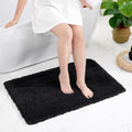 Disolla Black Bathroom Rug 24x36 - Non-Slip Plush Thick Bath Mat, Highly Absorbent & Ultra Soft Fluffy Floor Mat, Machine Washable for Shower and Tub