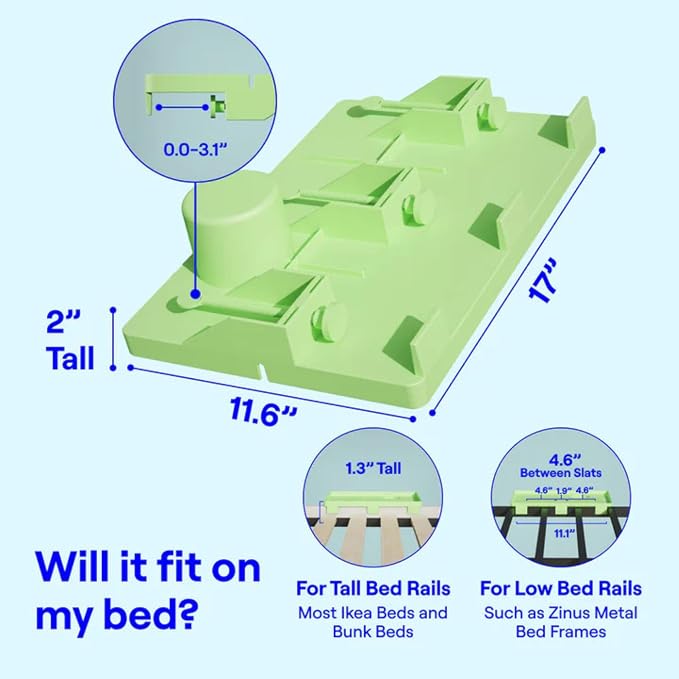 BedShelfie Bedside Shelf for Bunk Bed & Top Bunk, College Dorm Room Essentials, Clip On Nightstand, Bed Side Table Tray Organizer - Cup Holder, White