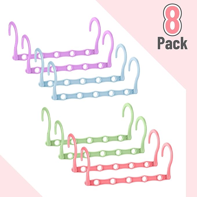 Mr. Pen- Space Saving Hangers, 8 pcs, 360° Rotating Hooks, Magic Cascading Hanger Organizer with 5 Enclosed Slots, Closet Organizers and Storage for Clothes, College Dorm Room Essentials