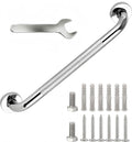 24 Inch Brushed Nickel Stainless Steel Handrail,1.25 inch Diameter, Safety Grab Bars for Wall, Handicap Grab Bars for Bathroom, Shower, Toilet, RV Handrail, Stair Railing Indoor & Outdoor